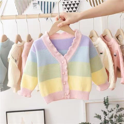 Autumn Knitted Cardigan Baby Sweater Top