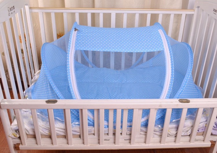 Portable Netted Baby Bed With Pillow Included