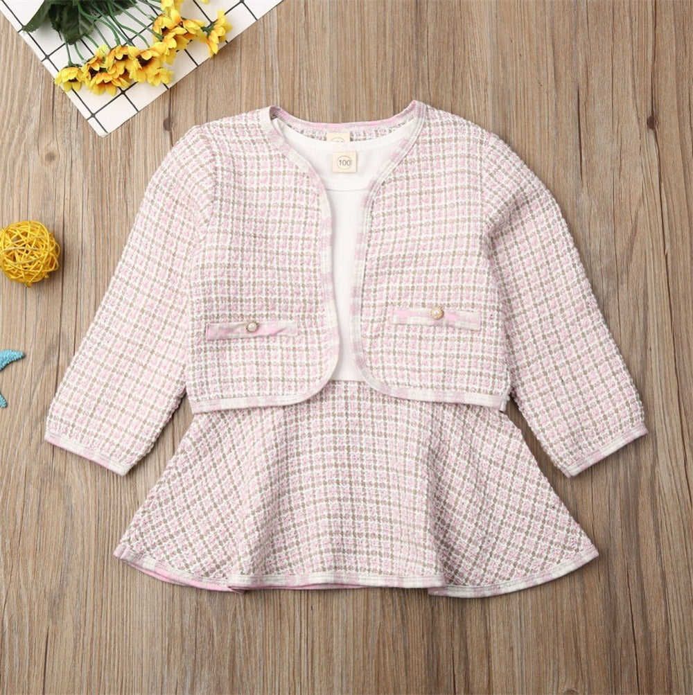 Baby Girl Two-piece Plaid Set