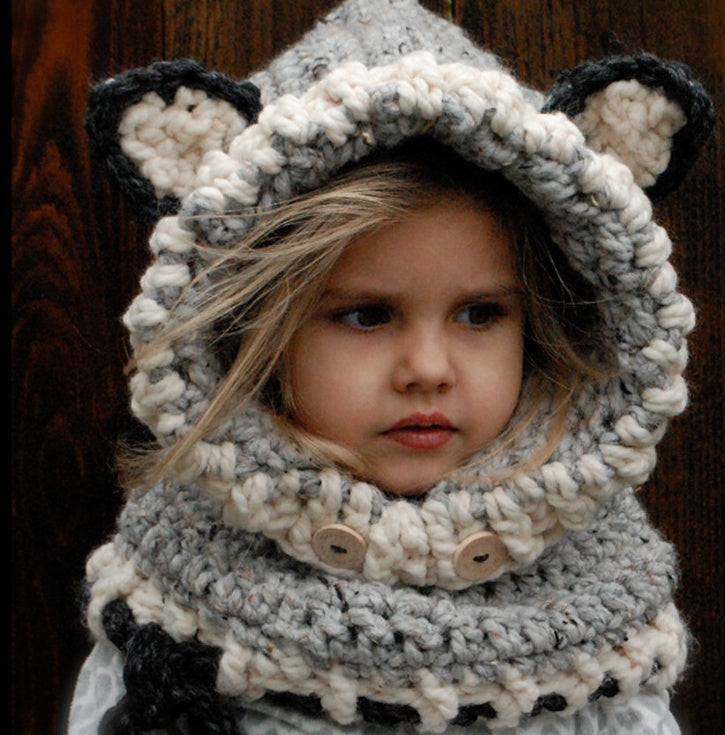 Children's Wool Hand-knitted Winter Hat