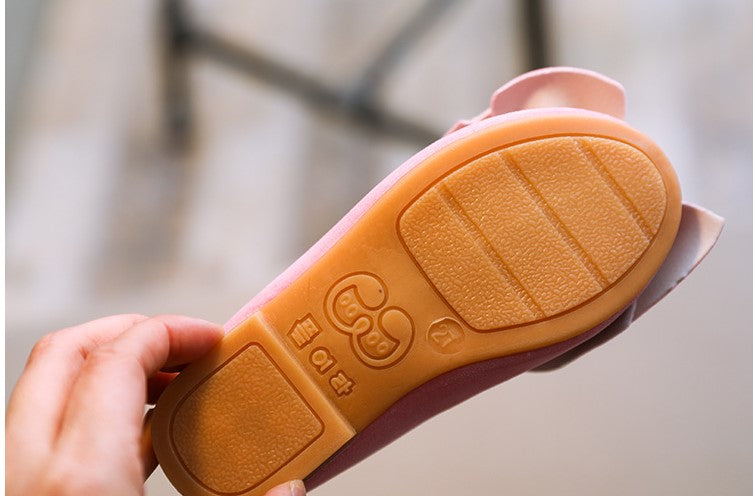 Solid Color Bow Princess Shoes