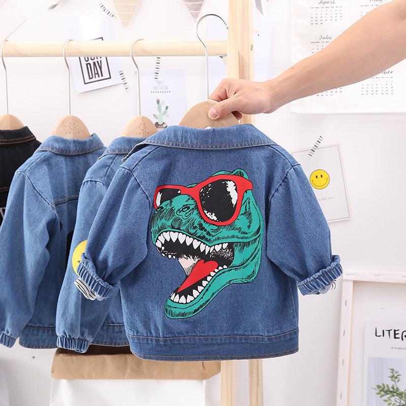 Boys Printed Denim Jacket