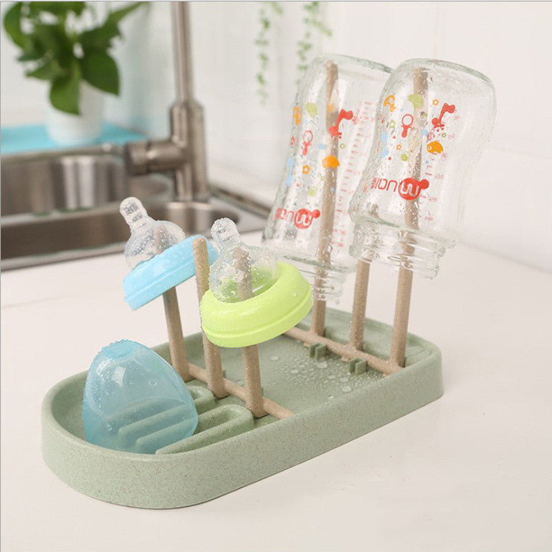 Standing Baby Bottle Drying Rack With Drain
