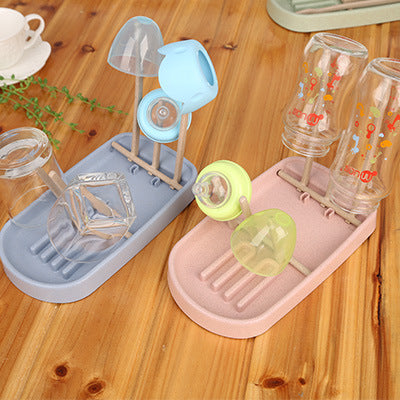 Standing Baby Bottle Drying Rack With Drain