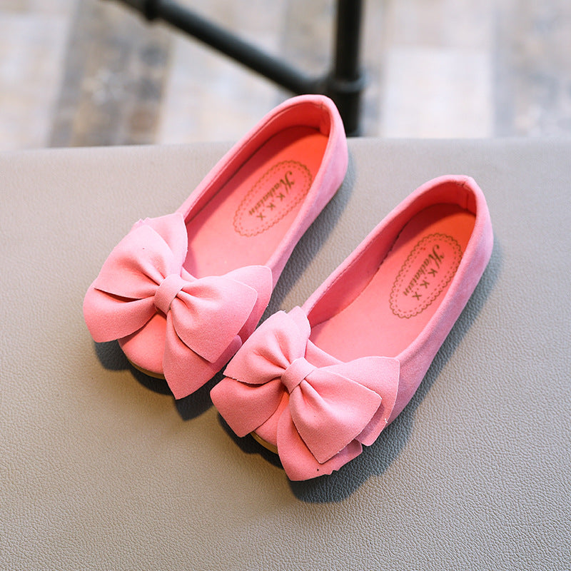 Solid Color Bow Princess Shoes