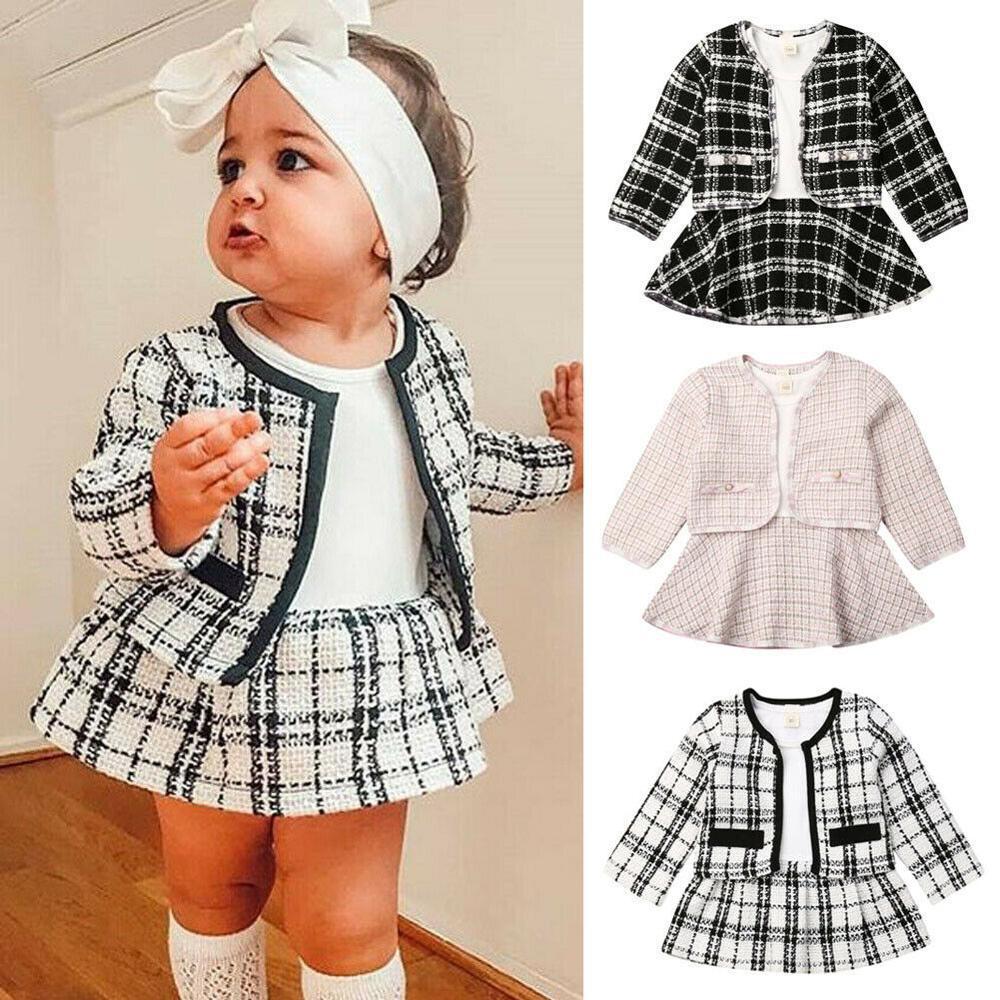 Baby Girl Two-piece Plaid Set