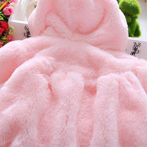Baby Girl Baby Pink Fur Coat For Infant/Todller