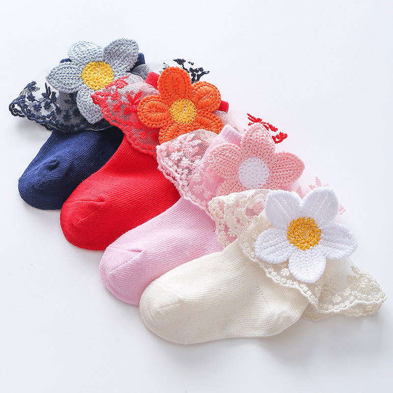 Pretty Girl Flower Socks