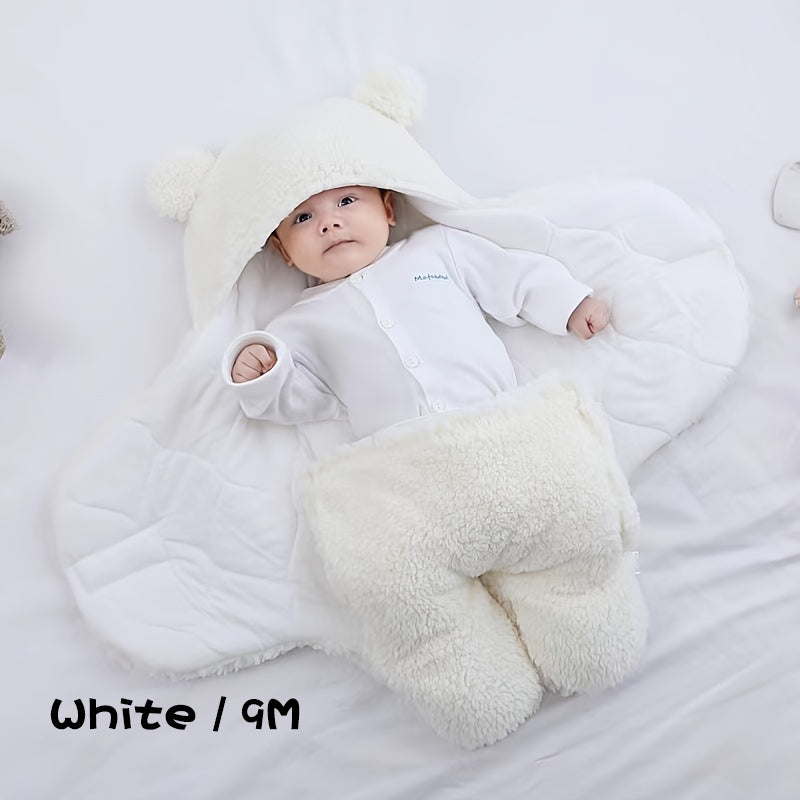 Winter Baby Sleeping Bag, Suitable For Babies Aged 0-10 Months, Soft Nap Mat With Removable Pillow
