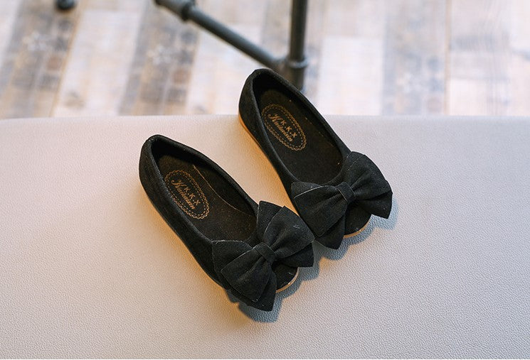 Solid Color Bow Princess Shoes