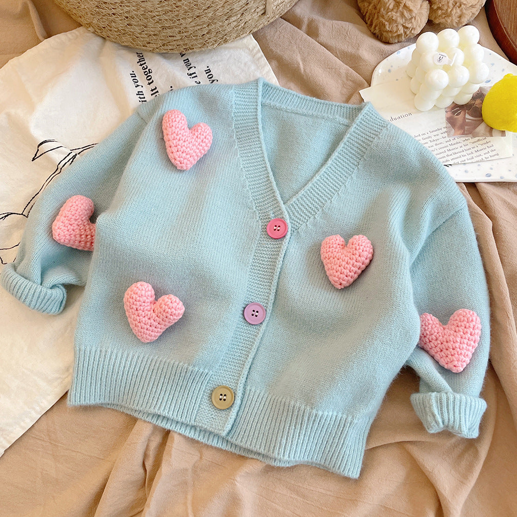 Children's Baby Wool Love Coat