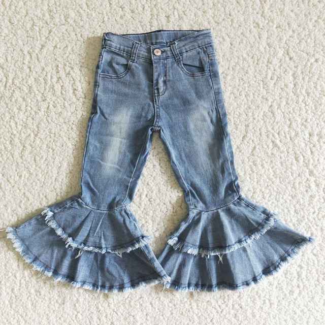 Double Ruffle Baby Denim Jeans
