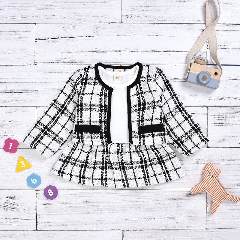 Baby Girl Two-piece Plaid Set
