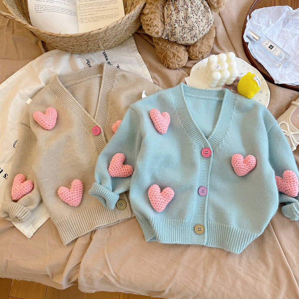 Children's Baby Wool Love Coat