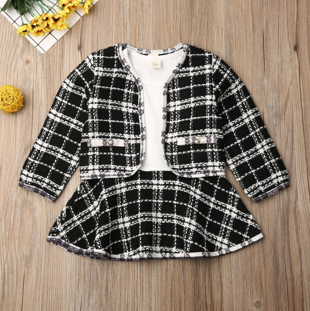 Baby Girl Two-piece Plaid Set