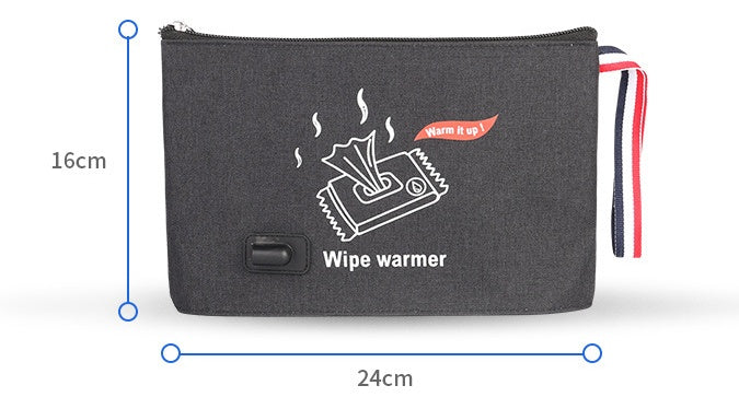 Portable Baby Wipe Warmer Bag USB Included