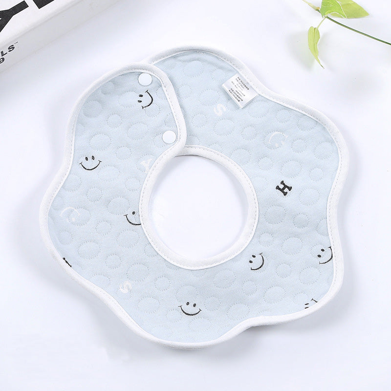 Baby Petal Waterproof Bib Saliva Towel Soft Cotton