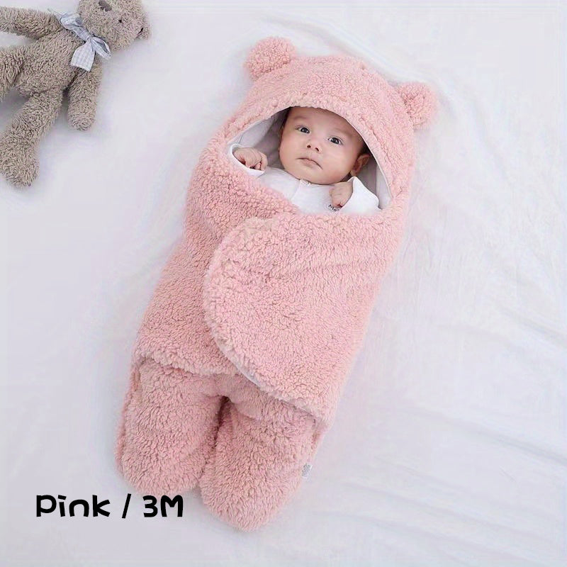 Winter Baby Sleeping Bag, Suitable For Babies Aged 0-10 Months, Soft Nap Mat With Removable Pillow