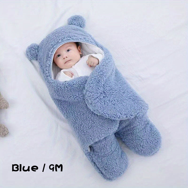 Winter Baby Sleeping Bag, Suitable For Babies Aged 0-10 Months, Soft Nap Mat With Removable Pillow