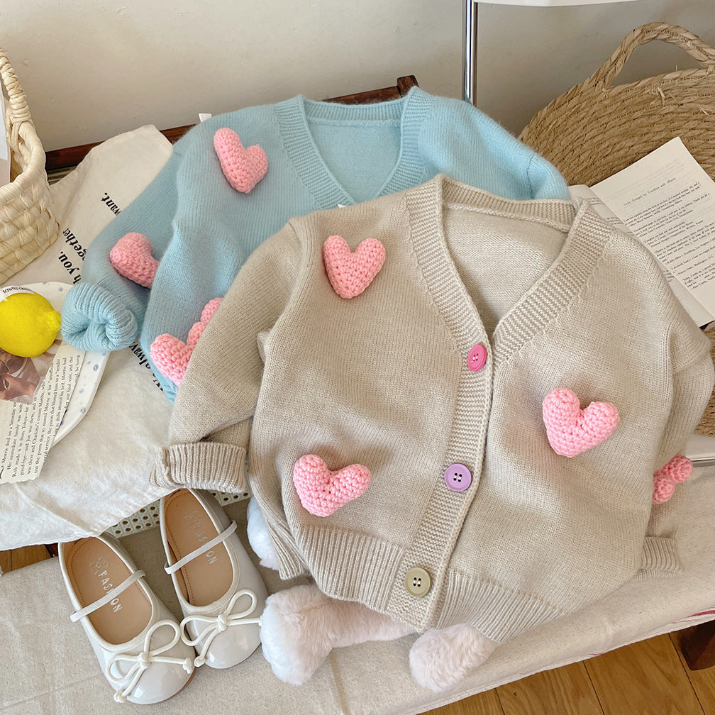 Children's Baby Wool Love Coat