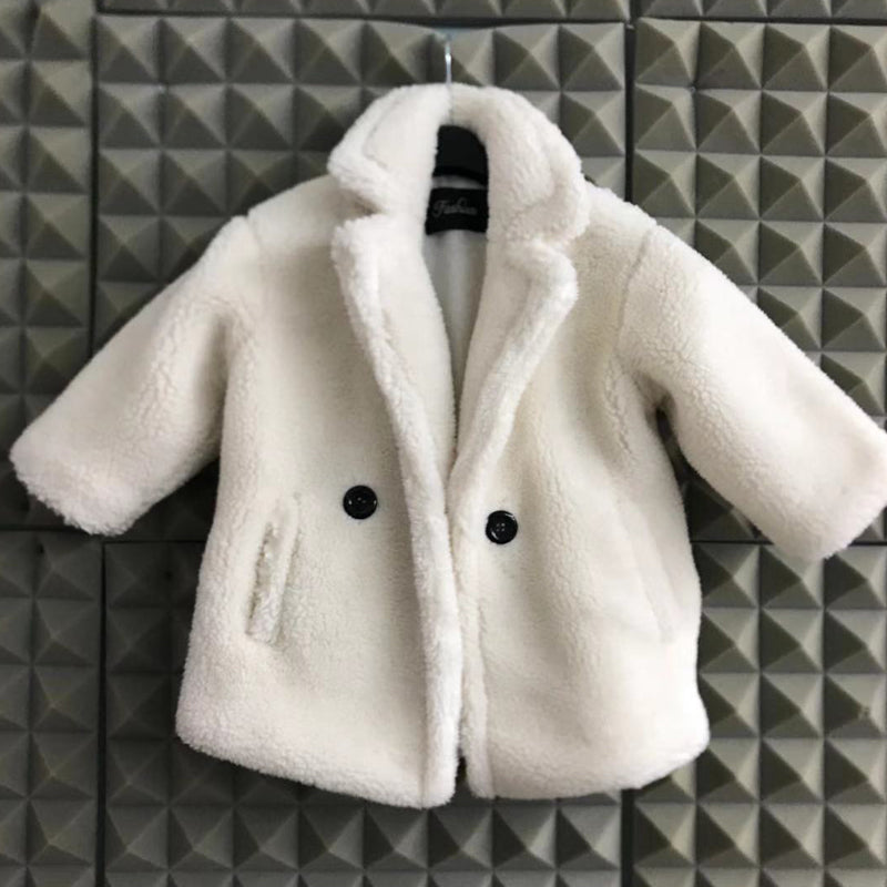 Children's Cashmere Fur Coat With Satin Interior