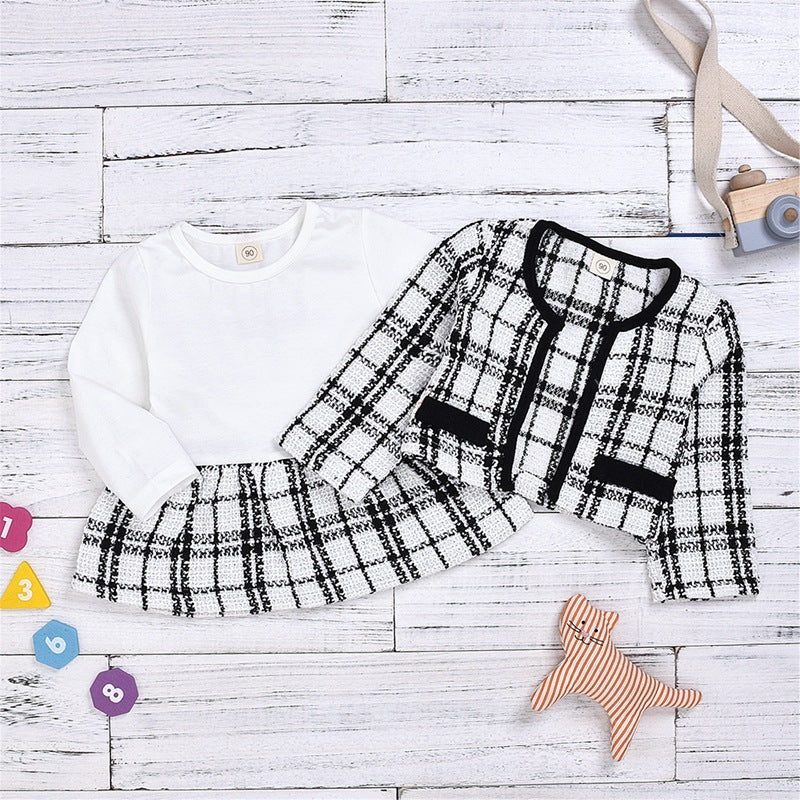 Baby Girl Two-piece Plaid Set