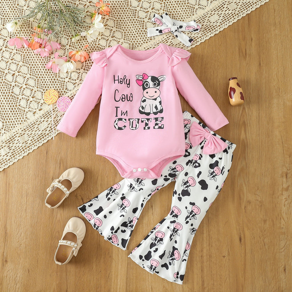 Infant Toddler Girls "Holy Cow I’m Cute" 2-Piece Outfit Set – Adorable
