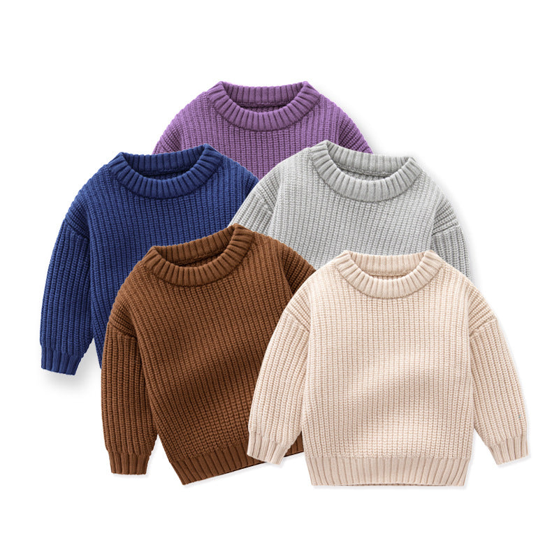 Baby Boys & Girls Children Autumn And Winter Loose Knitted Coat Sweater