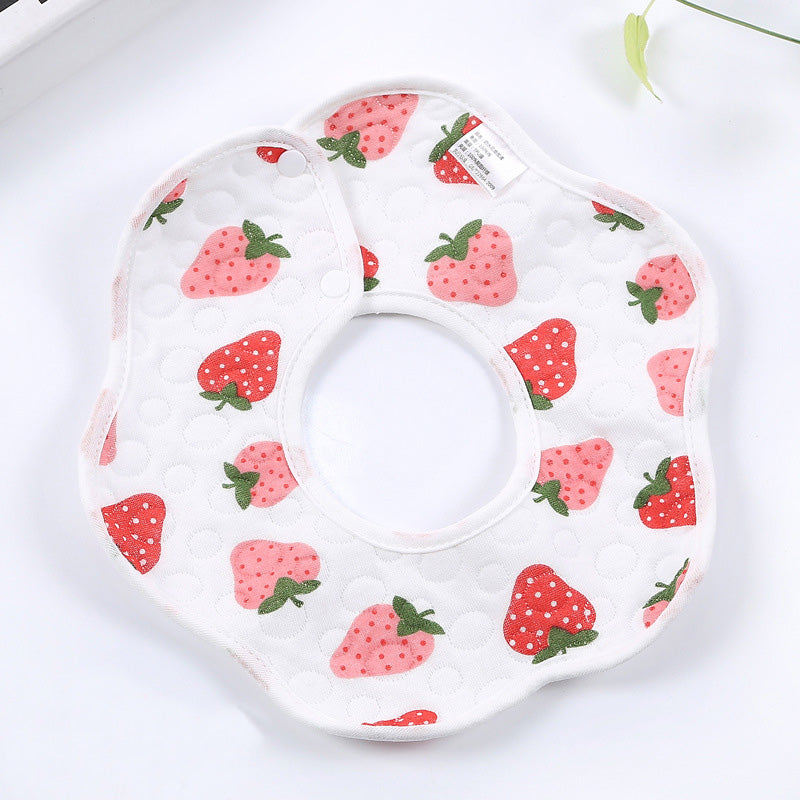 Baby Petal Waterproof Bib Saliva Towel Soft Cotton