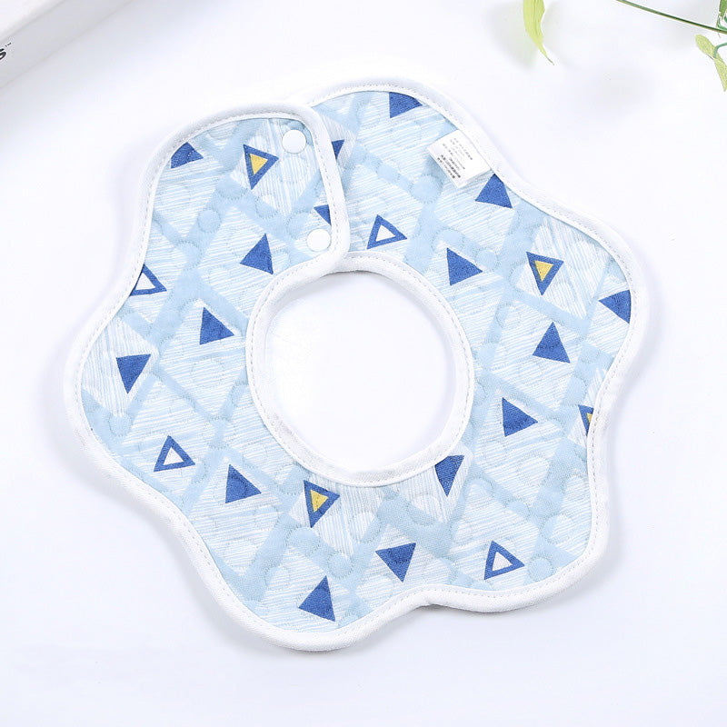 Baby Petal Waterproof Bib Saliva Towel Soft Cotton