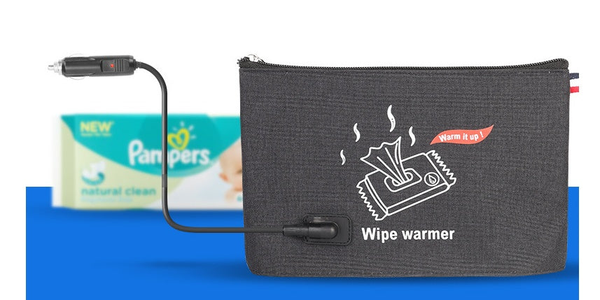 Portable Baby Wipe Warmer Bag USB Included