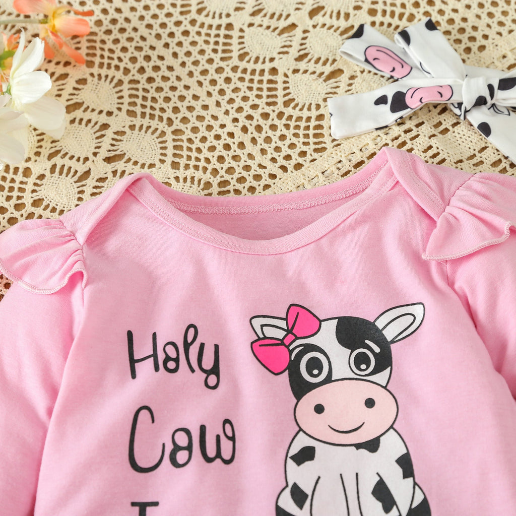 Infant Toddler Girls "Holy Cow I’m Cute" 2-Piece Outfit Set – Adorable