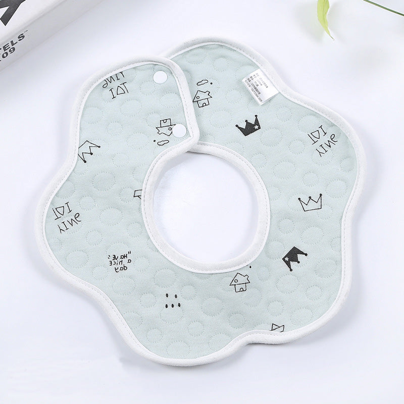 Baby Petal Waterproof Bib Saliva Towel Soft Cotton