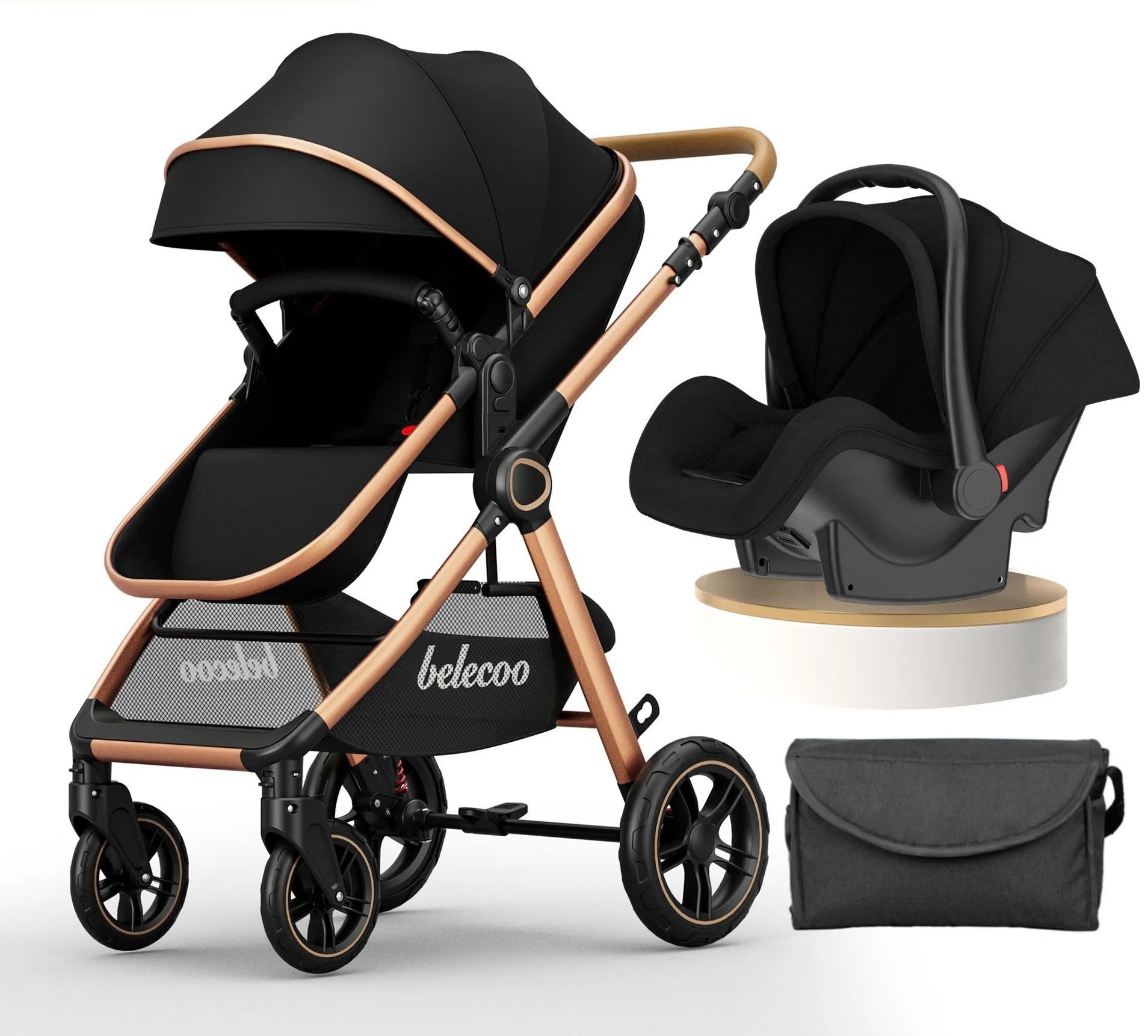 Kinderwagen Luxury Baby Stroller Pram 3 in 1 With Car Seat Poussette