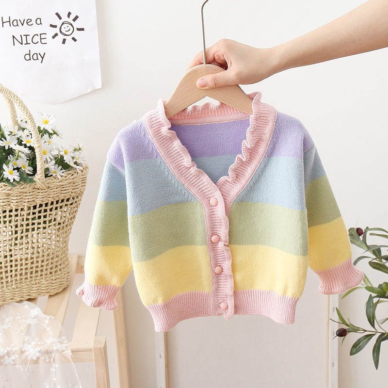 Autumn Knitted Cardigan Baby Sweater Top