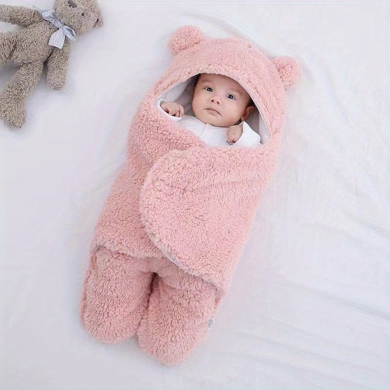 Winter Baby Sleeping Bag, Suitable For Babies Aged 0-10 Months, Soft Nap Mat With Removable Pillow