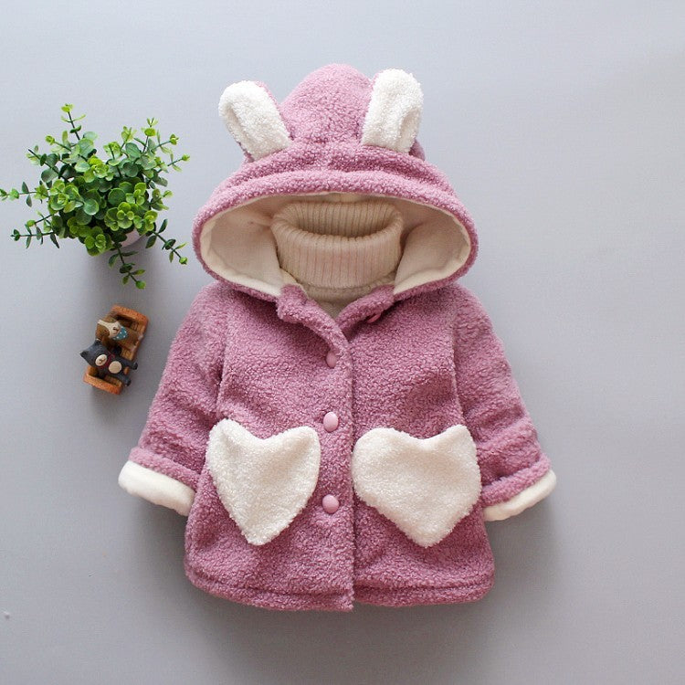 Warm Turtleneck Winter Coat for Baby Girl