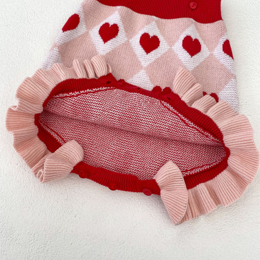 Autumn Baby Girl Heart-shape Knitted 2 Piece