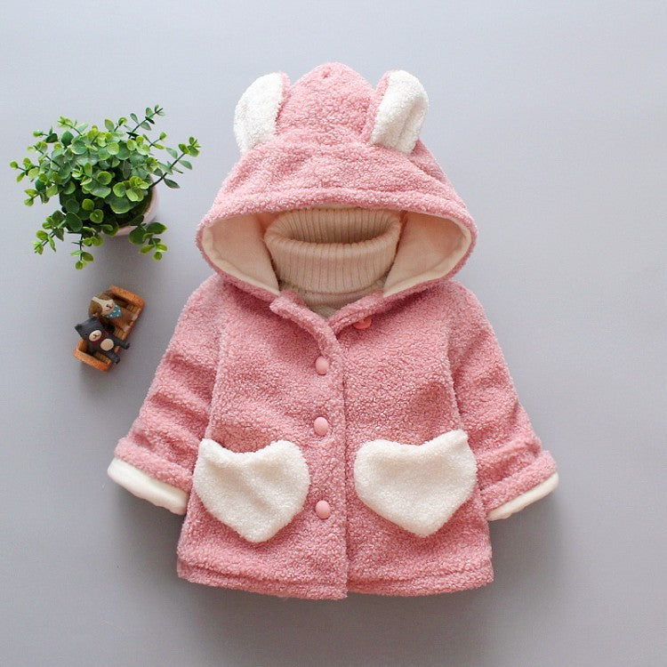 Warm Turtleneck Winter Coat for Baby Girl