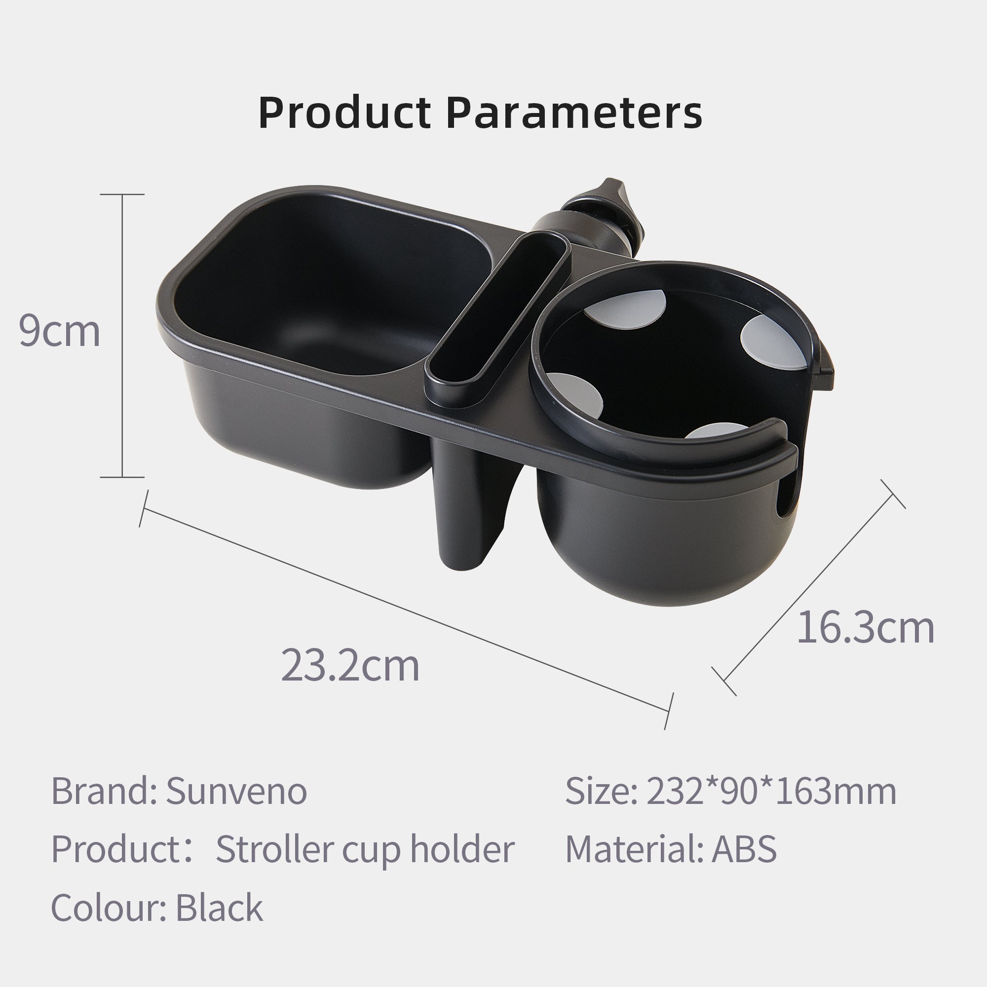 Baby Stroller Cup Holder 3 in 1