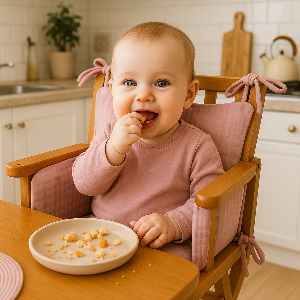 Cushion High Chair in Organic Cotton - Pink