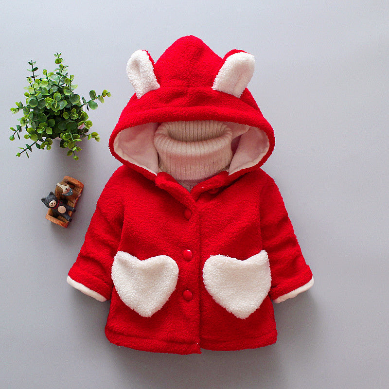 Warm Turtleneck Winter Coat for Baby Girl