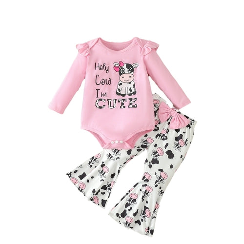 Infant Toddler Girls "Holy Cow I’m Cute" 2-Piece Outfit Set – Adorable