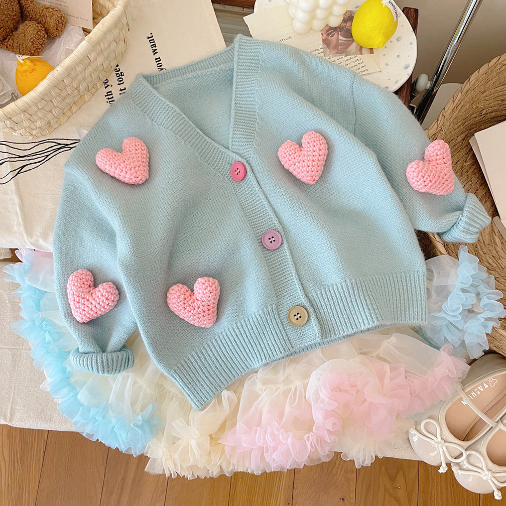 Children's Baby Wool Love Coat