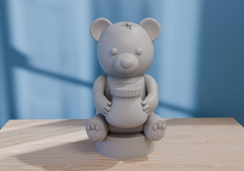 Personalized Teddy Bear Night Light – Custom Baby Room Decor Gift | 4"