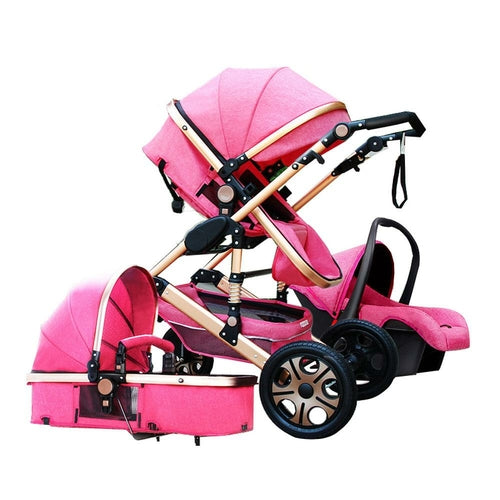 Foldable Luxury Baby Stroller 3 in 1
