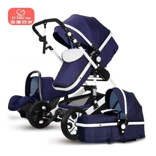 Foldable Luxury Baby Stroller 3 in 1