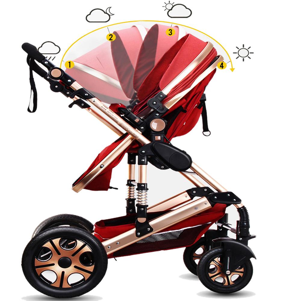 Foldable Luxury Baby Stroller 3 in 1